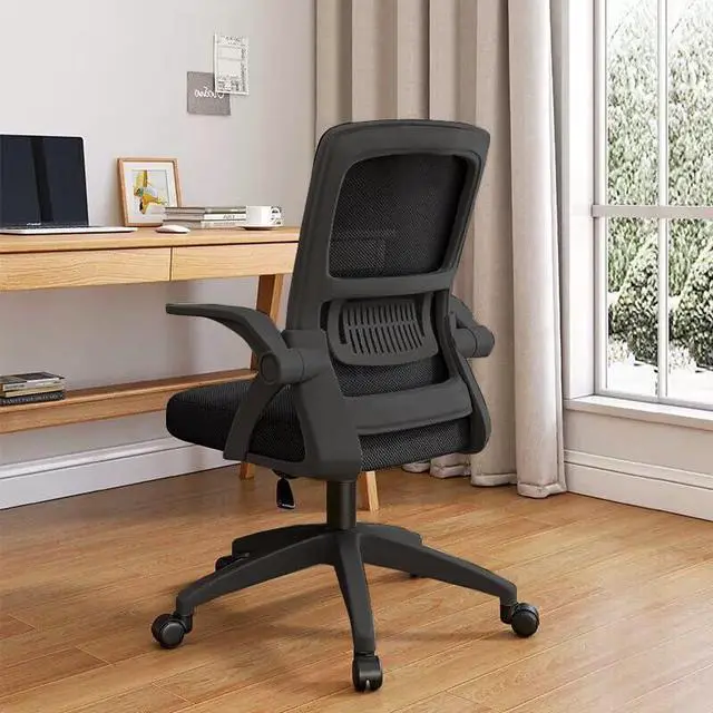 Main image of Home Office Chair Ergonomic Breathable Mesh Chair High Back with Adjustable Height Swivel with Flip-Up Arms and Lumbar Support
