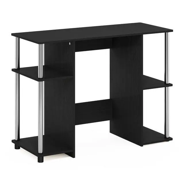 Alt view image 5 of 6 - Jaya Computer Study Desk, Americano/Stainless Steel