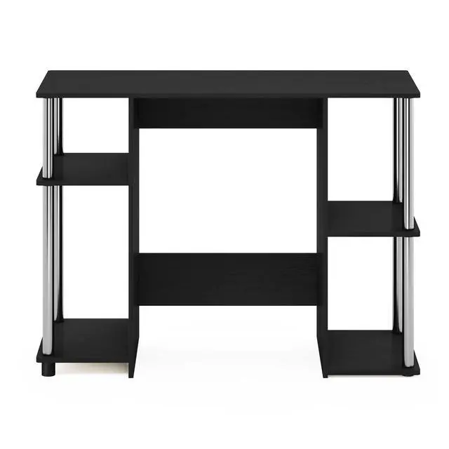 Alt view image 6 of 6 - Jaya Computer Study Desk, Americano/Stainless Steel