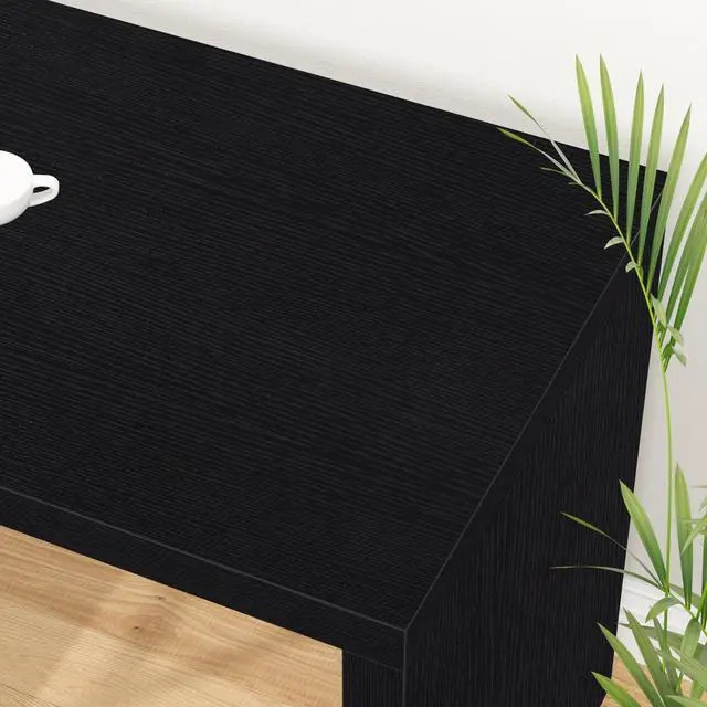 Alt view image 6 of 6 - Black L Shaped Computer Desk, Corner Desk with Storage Cabinet Shelves, Reversible Industrial Wood Executive Workstation, L-Shaped Home Office Table for Work Study Writing Gaming, 55 Inch