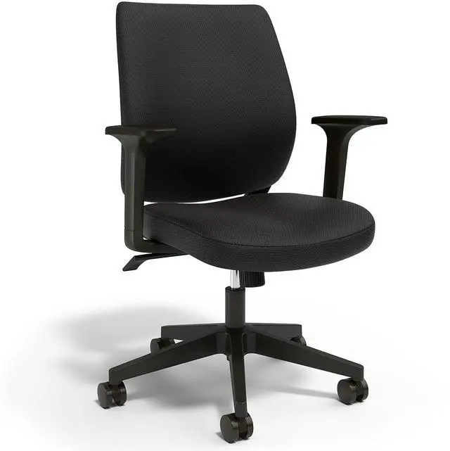 Main image of Staples Ergonomic Task Chair, Fabric, Black