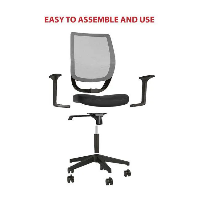 Alt view image 6 of 6 - Staples Ergonomic Task Chair, Mesh, Ergonomic, Adjustable Height, Swivel