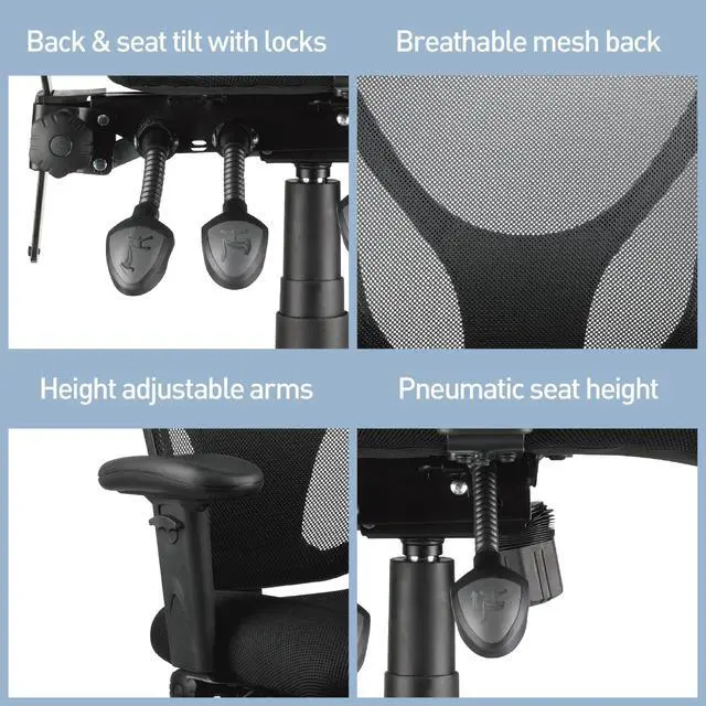 Alt view image 4 of 6 - ® MFTC 200 Multifunction Ergonomic Super Task Chair, Black
