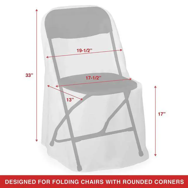 Alt view image 2 of 4 - 10 pcs Black Polyester Folding Chair Covers for Wedding, Party, and Banquet - Elegant Cloth Slipcovers