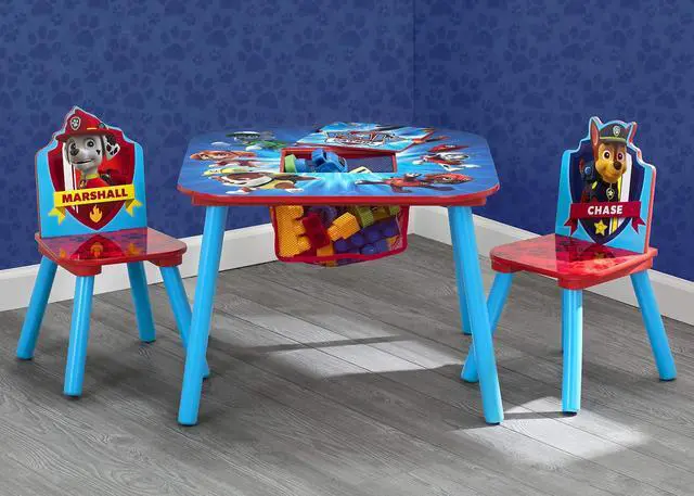 Alt view image 2 of 6 - Kids Table and Chair Set with Storage (2 Chairs Included) Plus Design & Store 6 Bin Toy Storage Organizer - Ideal for Arts & Crafts, Homeschooling, Homework & More, Nick Jr. PAW Patrol