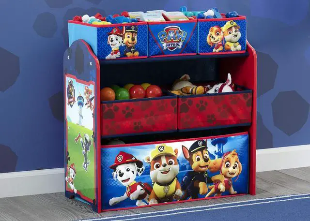 Alt view image 3 of 6 - Kids Table and Chair Set with Storage (2 Chairs Included) Plus Design & Store 6 Bin Toy Storage Organizer - Ideal for Arts & Crafts, Homeschooling, Homework & More, Nick Jr. PAW Patrol