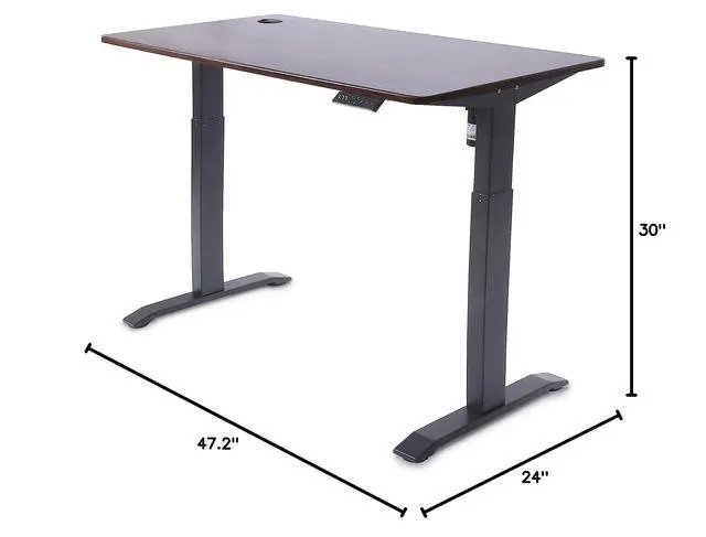 Alt view image 3 of 6 - Electric Height Adjustable Standing Desk, Electric Standing Workstation, Sit Stand Table, Home Office Compter Desk,Gaming Table, Whole-Piece Desktop 48 * 24 in (KT1001-MB)
