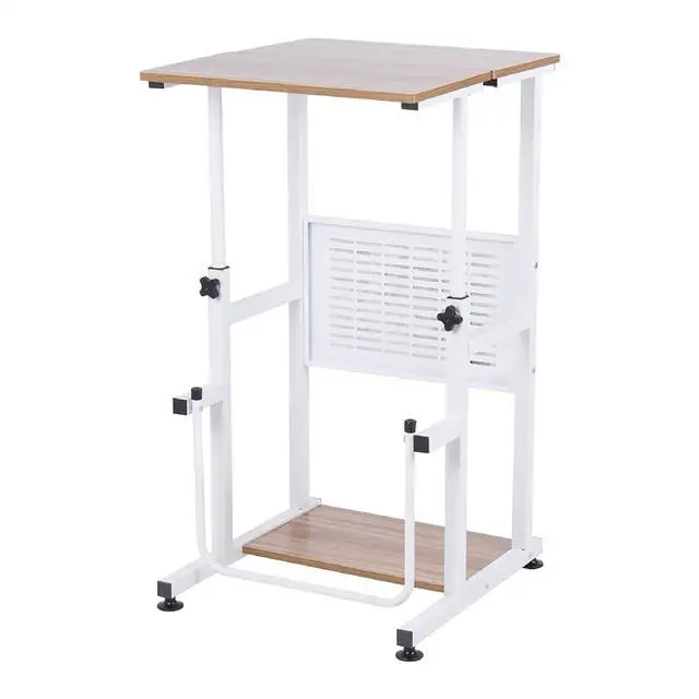 Main image of Adjustable-Height Standing Desk, 2-Mode Modern Standing and Sitting Desk, Light Grain