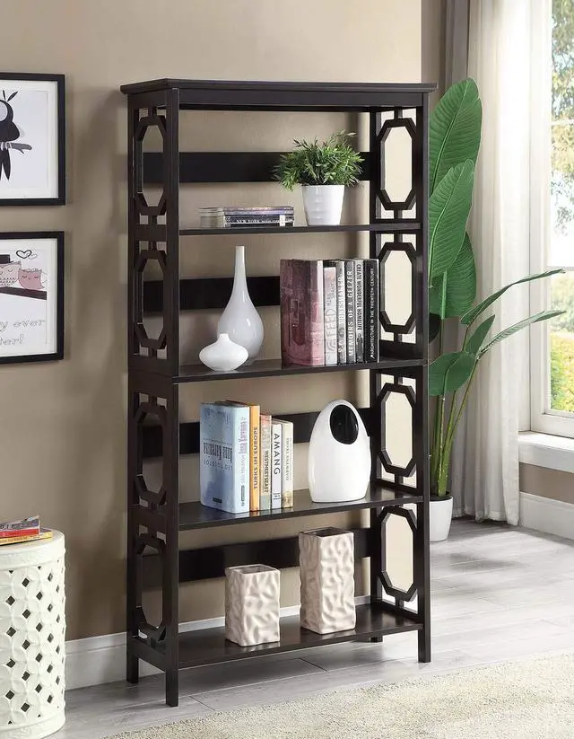Alt view image 2 of 5 - Omega 5 Tier Bookcase, Espresso