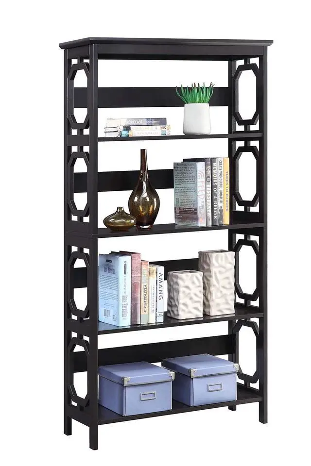 Alt view image 4 of 5 - Omega 5 Tier Bookcase, Espresso