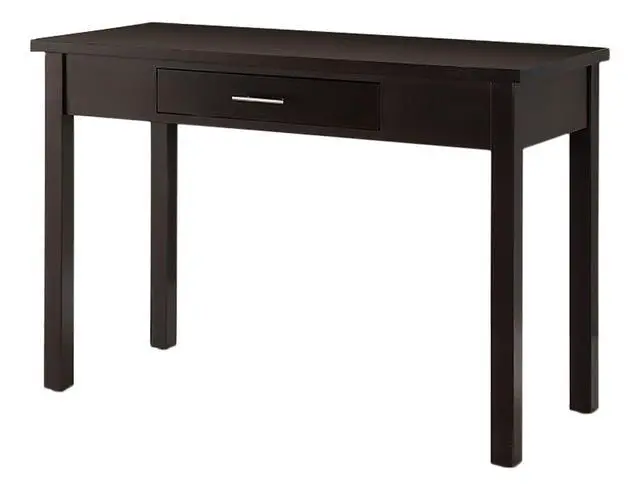 Alt view image 5 of 6 - Wood Home & Office Parsons Desk with Drawer, Espresso