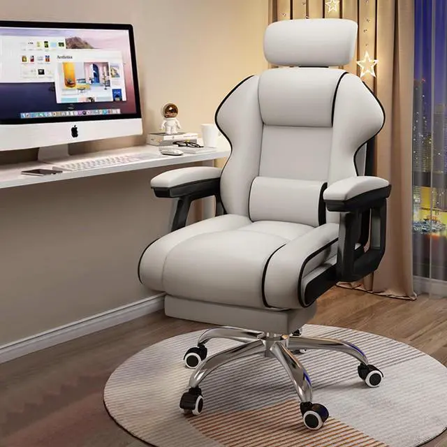 Main image of Executive Computer Chair Home Office Desk Chair,Adjustable Angle, Ergonomic Adjustable Height PU Leather Chairs with Cushions Armrest for Long Time Seating-High Office Chair with Footrest