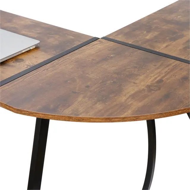 Alt view image 5 of 6 - L-Shaped Corner Desk Computer Gaming Desk - 58 Inch Modern Home PC Table Office Writing Workstation, Rustic Brown