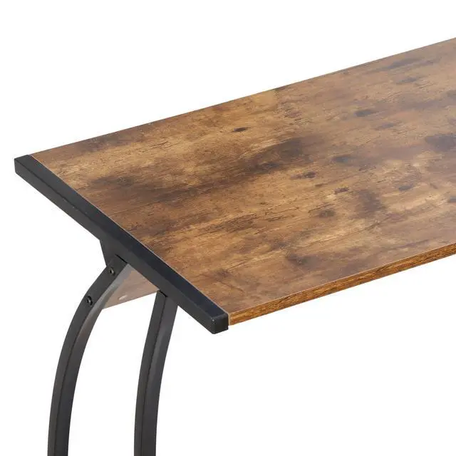 Alt view image 6 of 6 - L-Shaped Corner Desk Computer Gaming Desk - 58 Inch Modern Home PC Table Office Writing Workstation, Rustic Brown