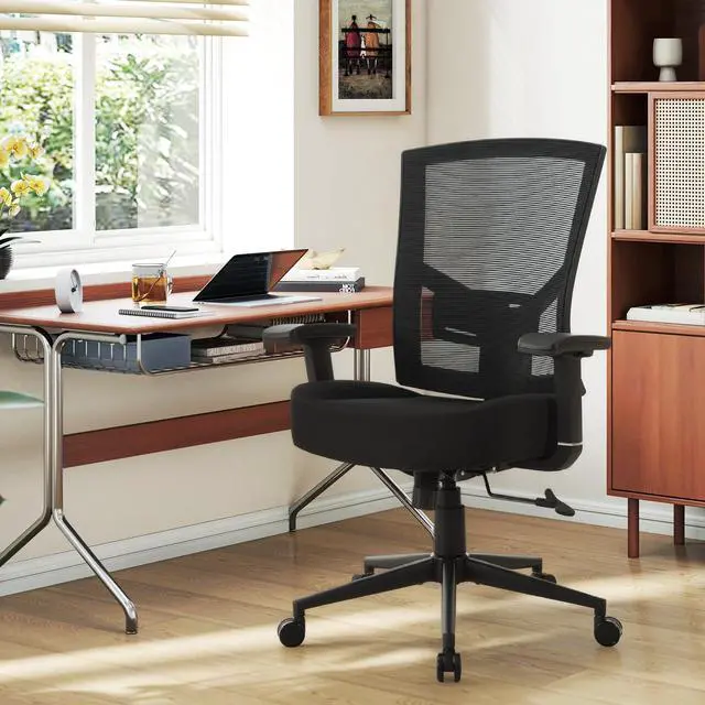 Alt view image 2 of 6 - Big and Tall Office Chair 600lbs with Lumbar Support for Eight Hour Daily Work Ergonomic Mesh Desk Chair Widen 3D Cushion for Reading, Gaming