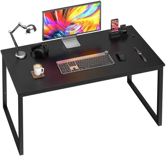 Main image of Computer Desk 47 Inch Modern Sturdy Office Desk PC Laptop Notebook Simple Writing Table for Home Office Workstation, Black