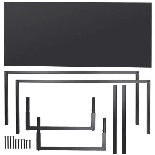 Alt view image 6 of 6 - Computer Desk 47 Inch Modern Sturdy Office Desk PC Laptop Notebook Simple Writing Table for Home Office Workstation, Black
