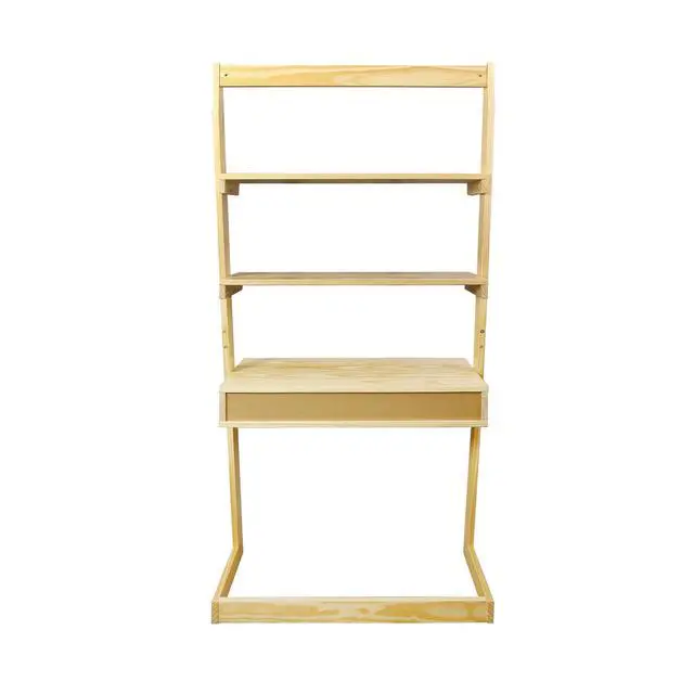Alt view image 6 of 6 - Freestanding Ladder Desk with Drawer, Natural