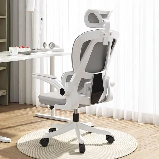 Main image of Office Chair Mesh Desk Chair, Ergonomic High-Back Rolling Gaming Work Chairs with Wheels and Adjustable Headrests,Comfortable Flip-up Arms for Home,Bedroom,Study Gaming