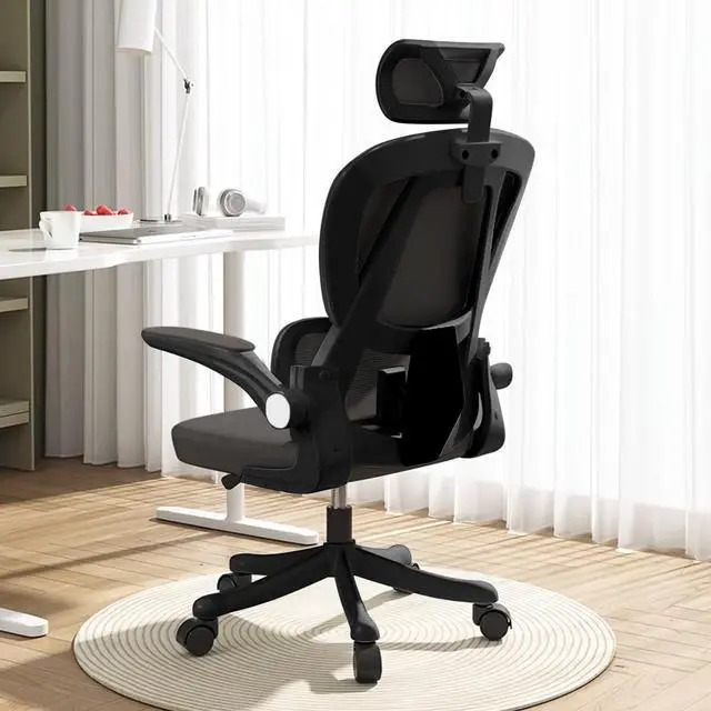 Main image of Office Chair Mesh Desk Chair, Ergonomic High-Back Rolling Gaming Work Chairs with Wheels and Adjustable Headrests,Comfortable Flip-up Arms for Home,Bedroom,Study Gaming