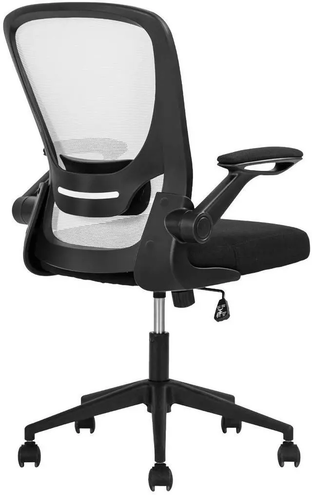 Main image of Office Chair Desk Computer Chair with Lumbar Support Flip-up Arms Swivel Rolling Executive Task Mesh Adjustable Ergonomic for Adults(White)