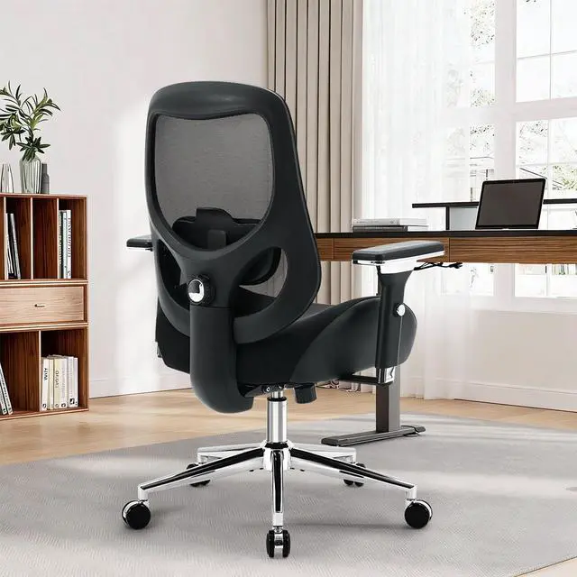 Alt view image 2 of 6 - 700lbs Big and Tall Office Chair for Heavy People Ergonomic Mesh Desk Chair with Wide Thick Seat Cushion,Adjustable Lumbar Support and 4D Armrests for Aitting All Day