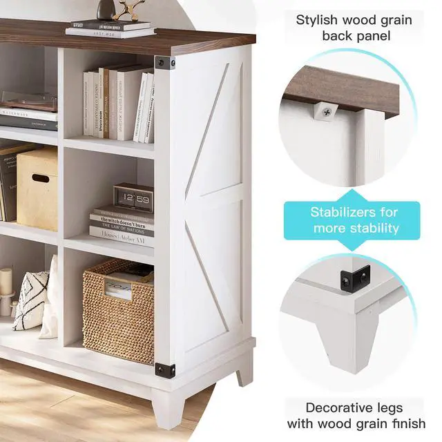 Alt view image 4 of 6 - 9 Cube Storage Organizer and Shelf, Cube Shelf with Storage,White Bookshelf for Bedroom and Home Office