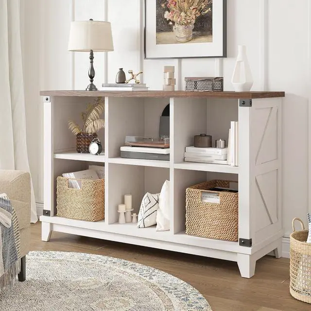 Alt view image 2 of 6 - 6 Cube Storage Organizer and Shelf, Cube Storage Shelf,White Bookshelf with Storage for Bedroom and Home Office