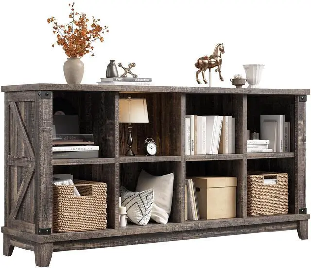 Main image of 8 Cube Storage Organizer and Shelves, Cube Shelf Bookshelf for Home and Bedroom, Black Oak