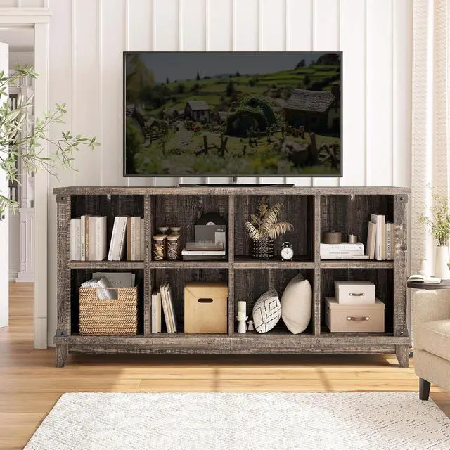 Alt view image 2 of 6 - 8 Cube Storage Organizer and Shelves, Cube Shelf Bookshelf for Home and Bedroom, Black Oak