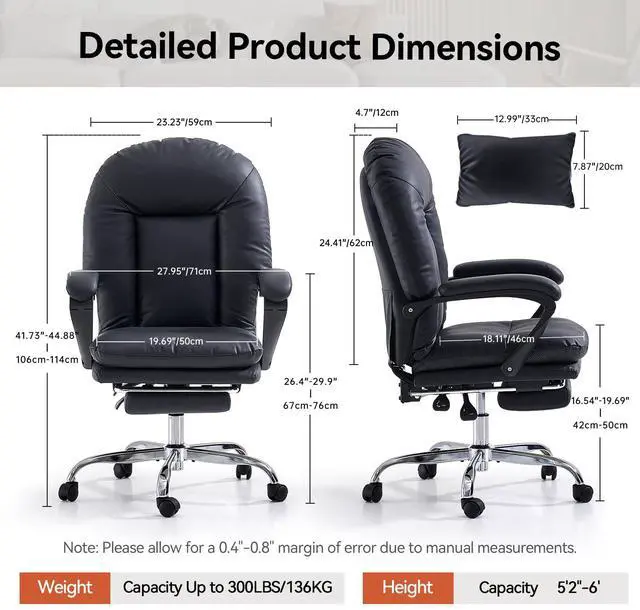 Alt view image 2 of 6 - Office Chair with Foot Rest Reclining Desk Chair Comfy, Black | Home Office Desk Chairs Criss Cross Chair With Wheels Mid Back Swivel Chair for Home, PU Leather