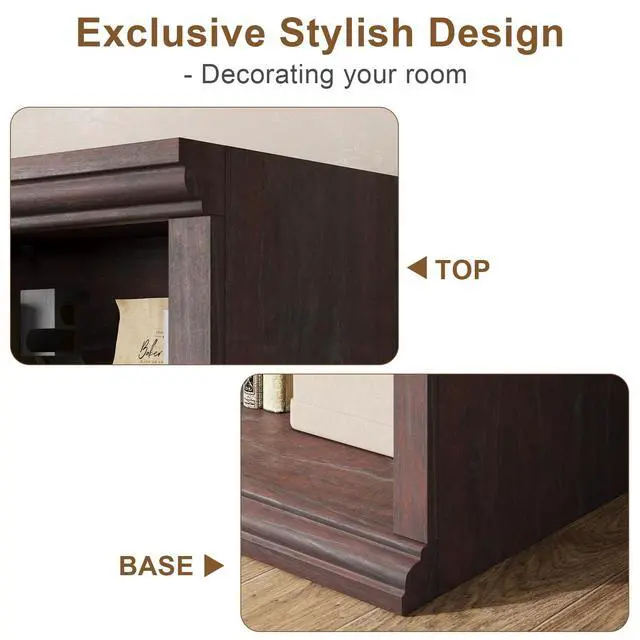 Alt view image 3 of 6 - Bookcase and Bookshelves, 28" W Tall Bookshelf with Elegant Design, 6 Tiers Spacious Book Storage, Freestanding Book Organizer, Display Library Shelf for Home Office, Living Room & Study Room