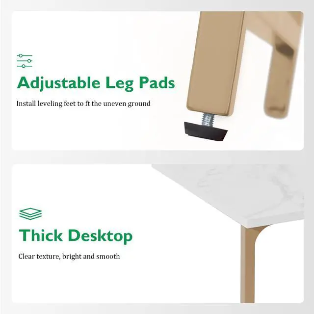 Alt view image 4 of 6 - 32 Inch Home Office Desk and Chair Set,32 Inch Computer Desk with Ergonomic Height Adjustable Office Chair for Home Office,White&Black