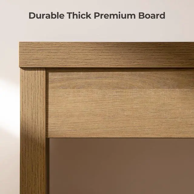Alt view image 5 of 6 - Computer Desk Writing Table - 47-Inch Home Office Executive Desk with Drawer, Farmhouse Study Desk with Storage,Boho Makeup Vanity Table for Bedroom Dormitory (Reclaimed Caramel Oak, 1 Piece)