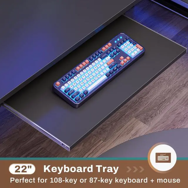 Alt view image 5 of 6 - L Shaped Gaming Desk with Hutch, 57.5 Reversible Corner Computer Desk with Storage Shelves, Gaming Desk with Pegboard, LED Lights, Power Outlet, Keyboard Tray and Storage Bag, Black