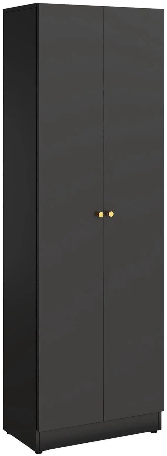 Main image of Metal Bookshelf with Doors, Tall Bookcase with Adjustable Shelves, 5-Tier Book Case Shelf Storage Organizer Storage Cabinet for Home Office Living Room