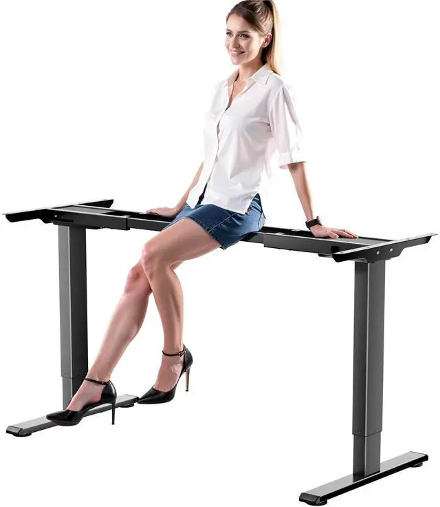 Main image of Dual Motor Electric Standing Desk Frame for 43.3 to 70.8" Table Tops, 330lbs Weight Capacity,Ergonomic Standing Height Adjustable Base with Memory Controller,Black Frame Only