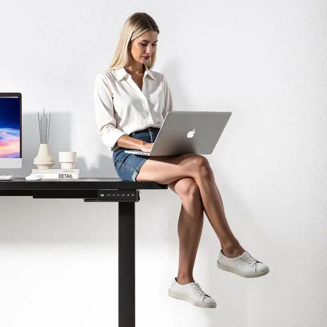 Alt view image 5 of 6 - Dual Motor Electric Standing Desk Frame for 43.3 to 70.8" Table Tops, 330lbs Weight Capacity,Ergonomic Standing Height Adjustable Base with Memory Controller,Black Frame Only
