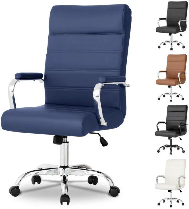 Main image of Office Desk Chair,Modern Conference Room Chairs,High Back Ergonomic Home ofiice Chair,Adjustable Height Swivel Executive Computer Chair with Padded Seat and Armrest (Blue)