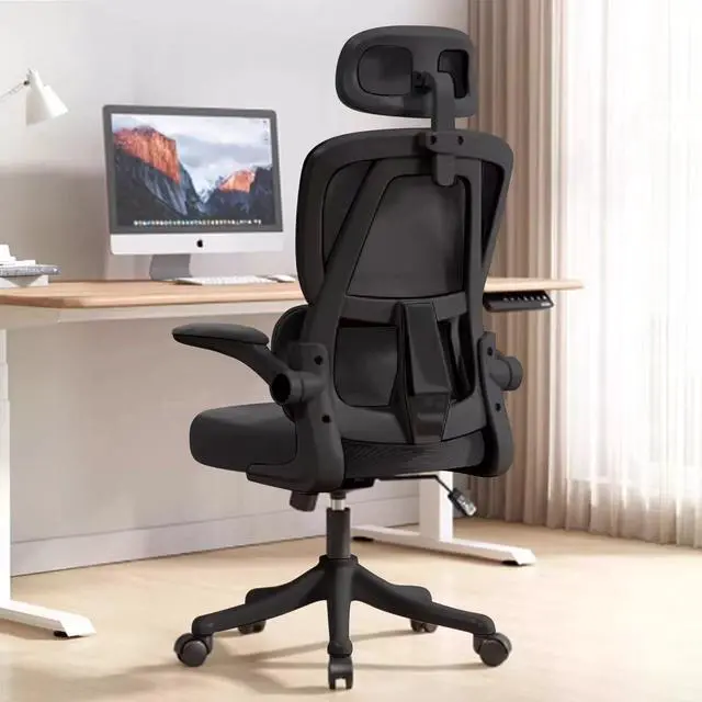 Main image of Ergonomic Office Chair Computer Desk Chairs with Flip-up Armrests and Lumbar Support, High Back Mesh Gaming Chairs Rolling Work Swivel Task Chairs with Adjustable Headrest