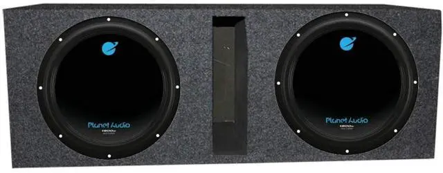 Main image of AC12D 12 Inch 3600 Watt 4 Ohm Dual Voice Coil Car Audio Subwoofer Pair with QPower Dual 12 Inch Vented Ported Subwoofer Sub Box Enclosure