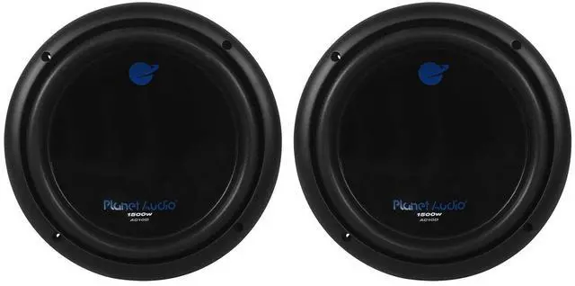 Main image of AC10D 10 Inch 3000 Watt 4 Ohm Dual Voice Coil Car Audio Subwoofers with Stamped Basket, Polypropylene Cone & Foam Surround, Black, Pair