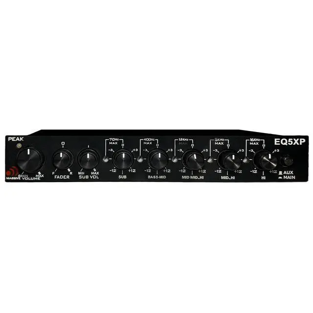 Alt view image 3 of 4 - EQ5XP | 5-Band Car Audio Parametric Equalizer with 9V Line Driver, Subwoofer Control & Adjustable Fader - in-Dash EQ for Pro Sound Tuning