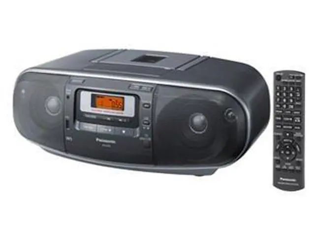 Alt view image 2 of 3 - RX-D55GC-K Boombox - High Power Portable Stereo AM/FM Radio, MP3 CD, Tape Recorder with USB & Music Port Sound with 2-Way 4-Speaker (Black)