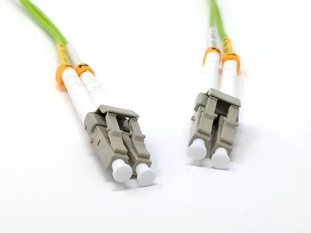 Main image of 45 Meter 100Gb OM5 Multimode Duplex Fiber Optic Cable (50/125) - LC to LC - Lime Green