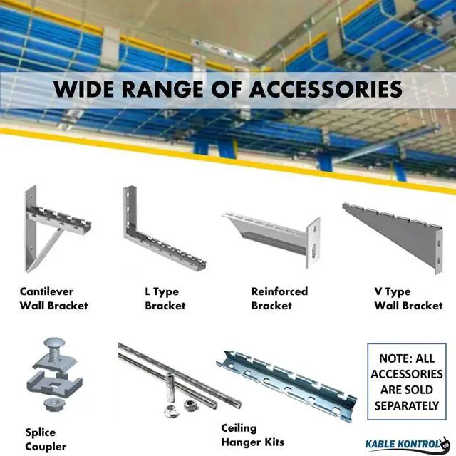 Alt view image 4 of 4 - Cable Tray - 5 Feet Long x 4" W x 2 H - 10 Pcs Bulk Pack - Wire Mesh Tray Cable Management Rack Cords Organizer Cable Basket, Zinc Plated Steel NEC Approved for Network, Fiber Optic