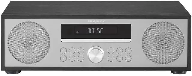Main image of CR3501A-BK Fleetwood Retro Alarm Clock FM Radio and CD Player with Stereo Bluetooth Speakers, Black