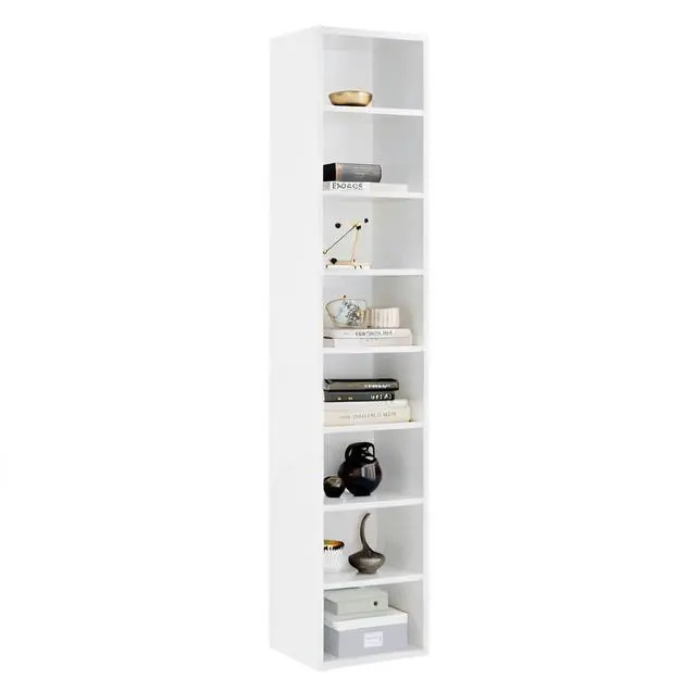 Main image of 71.5" Tall Narrow Bookshelf, 8-Tier Cube Display Rack, Modern Corner Bookshelf with Storage Space, CD Storage Cabinet for Home Office