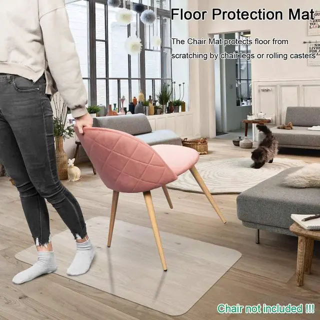Alt view image 2 of 6 - Office Chair Mat for Hard Floor, 36"x48" Non-Slip Under Computer Desk Chair Floor Protector, Heavy Duty Clear Plastic Chair Mats for Rolling Gaming and Work Chairs (Hard Floor 90*120*0.15cm)
