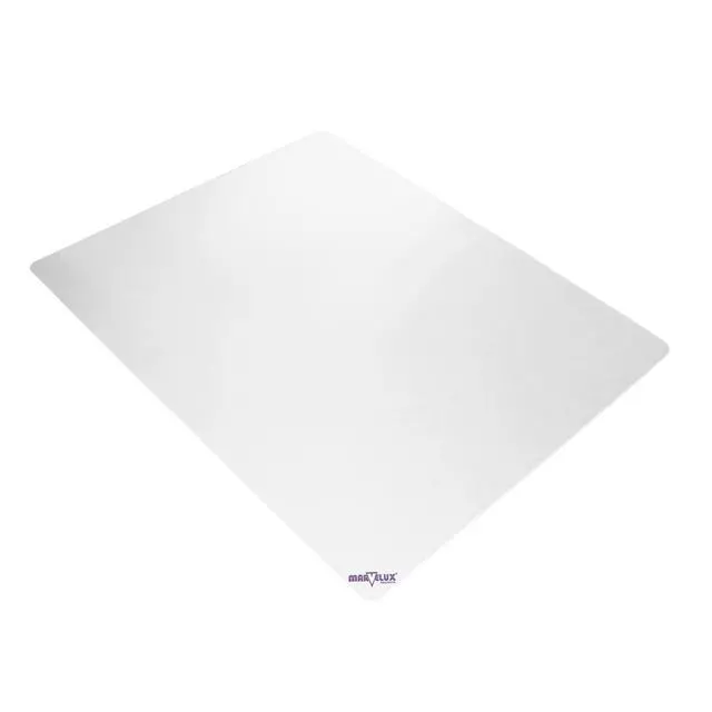 Alt view image 6 of 6 - Anti-Slip Chair Mat for Hard Floors, 29 x 46 Durable White Office Hardwood Floor Protector with Non-Slip Backing, Rectangular, Eco-Friendly Polypropylene, Shipped Flat